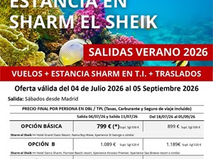 8 DÍAS ESTANCIA EN SHARM EL SHEIK