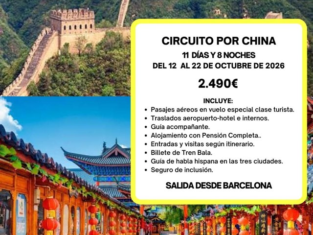 CHINA AUTÉNTICA OTOÑO 2026