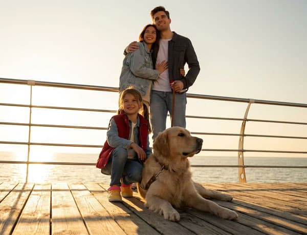 Familia divirtiéndose a bordo de un crucero
