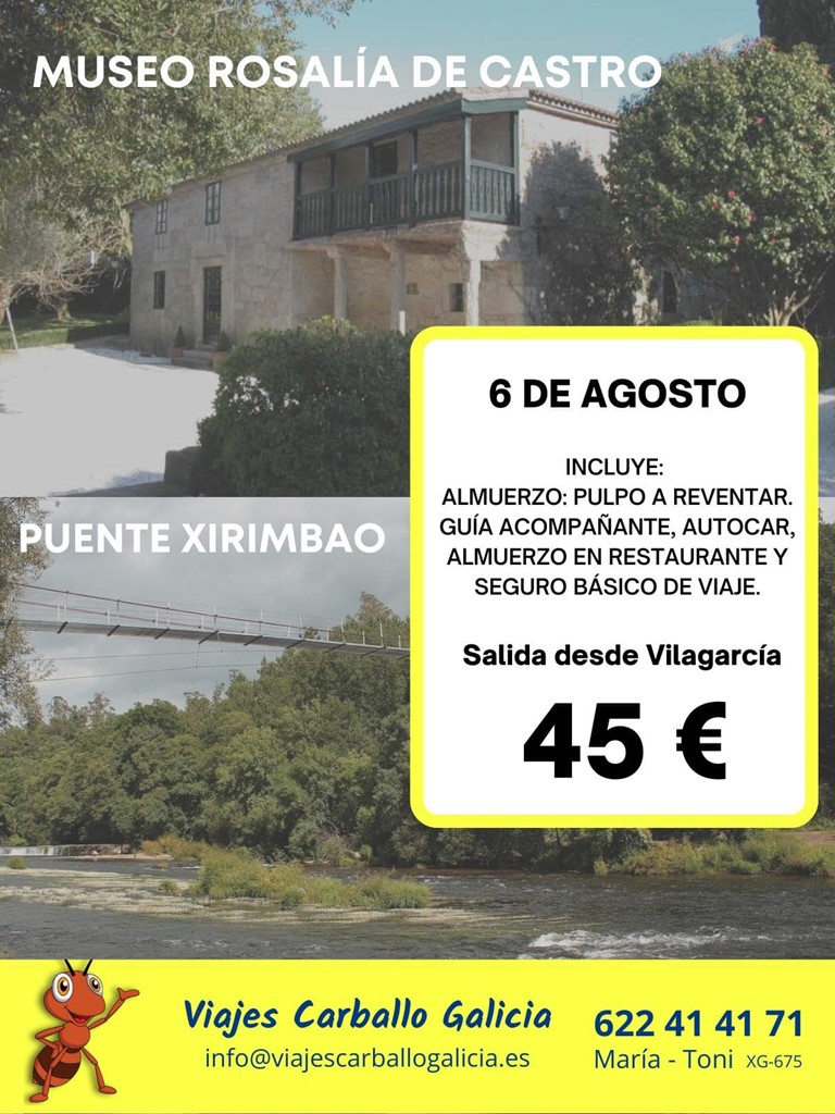 Museo Rosalía de Castro y puente Xirimbao