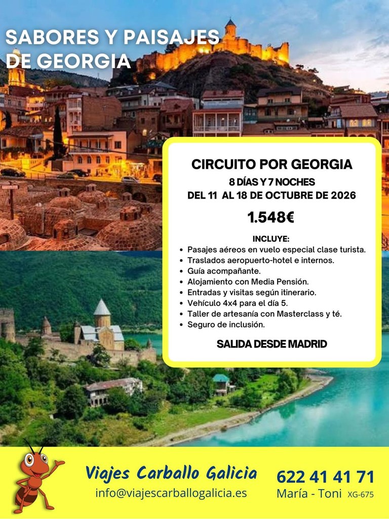 SABORES Y PAISAJES DE GEORGIA OTOÑO 2026