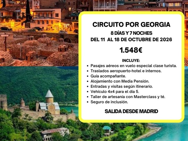 SABORES Y PAISAJES DE GEORGIA OTOÑO 2026