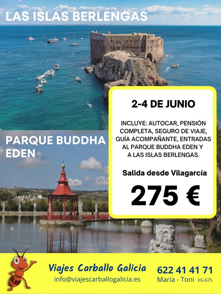 Viaje a las Islas Berlengas y Parque Buddha Eden